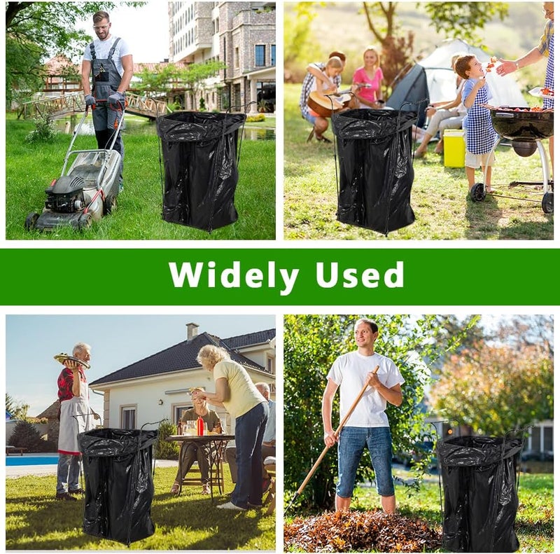 viterlight 2 Pack Trash Bag Holder, 30-45 Gallon Garbage Bag Holder, Metal Portable Leaf Bag Holder, Multi-use Trash Bag Holder Stand for Indoor, Outdoor, Camping, Parties - Image 5